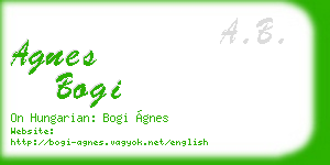 agnes bogi business card